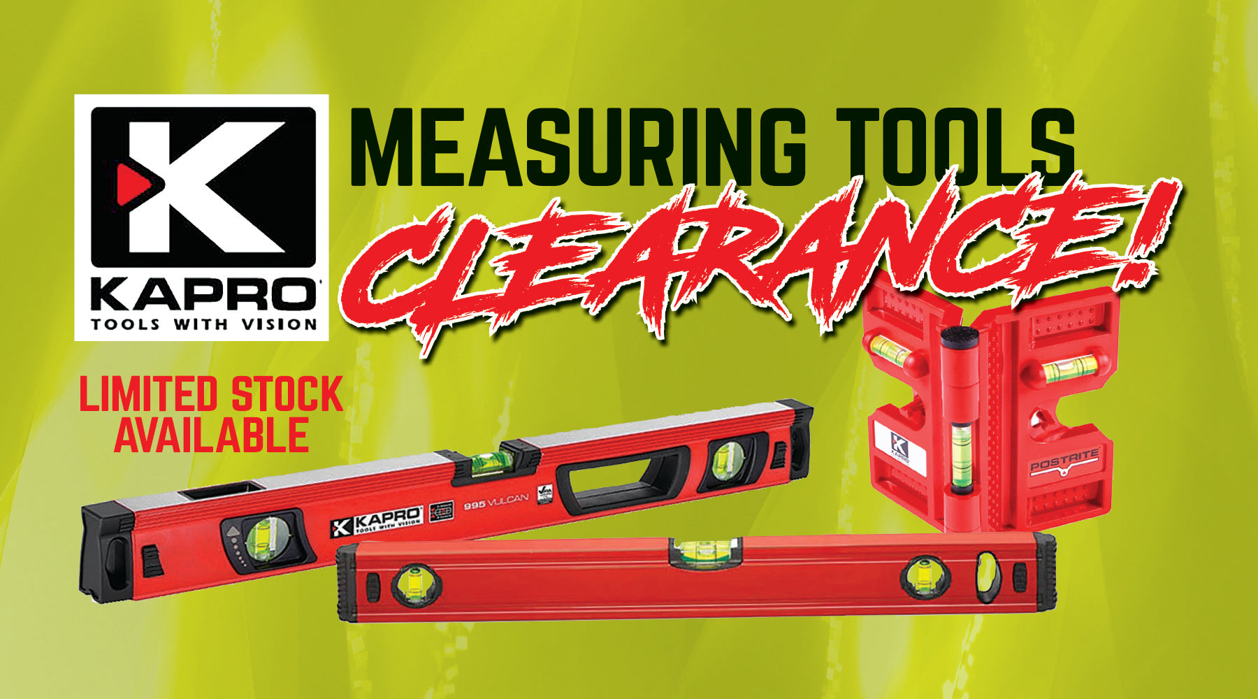 Kapro Measuring Tools Clearance – Limited Stock Available!