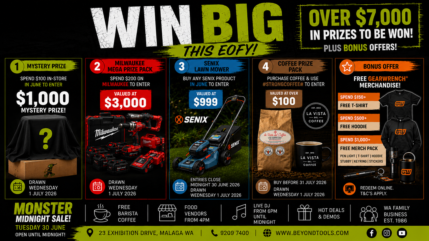 Win Big at Beyond Tools! Every Competition, Giveaway & Bonus Offer During Our EOFY Sale
