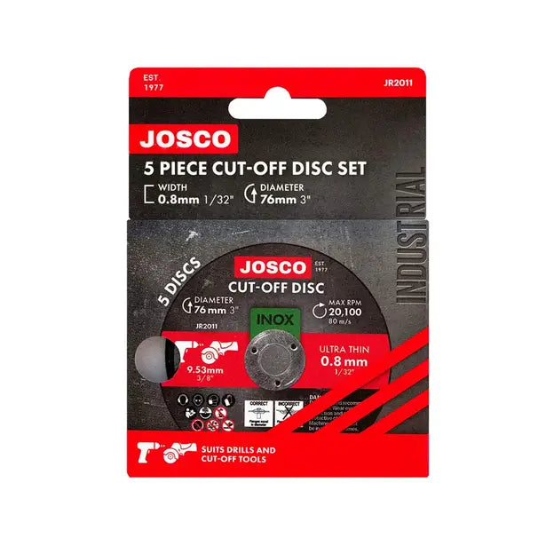 Cut-Off Disc Set, 5 Piece by Josco