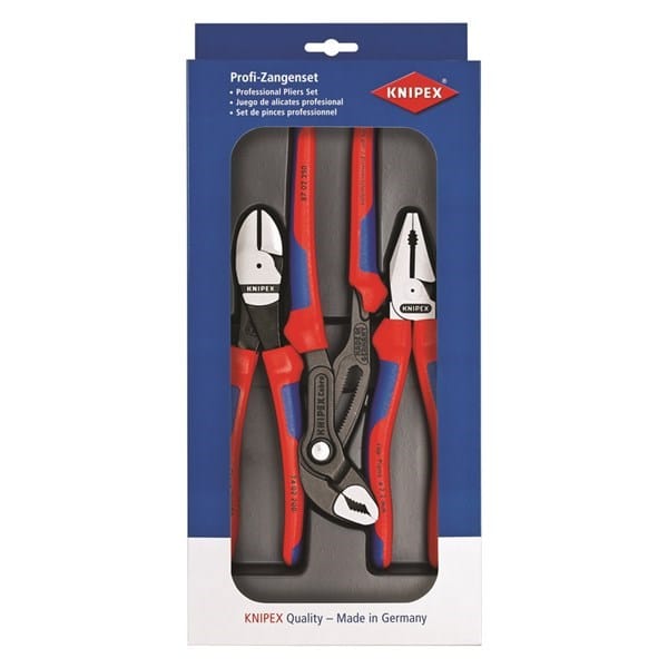 Knipex Heavy Duty Power Pack 3Pce 002011S *Limited Edition with Bonus Knipex T Shirt - Until Stocks Last*