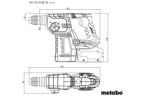 KH 18 LTX BL 24 CORDLESS HAMMER  - 601713850 by Metabo