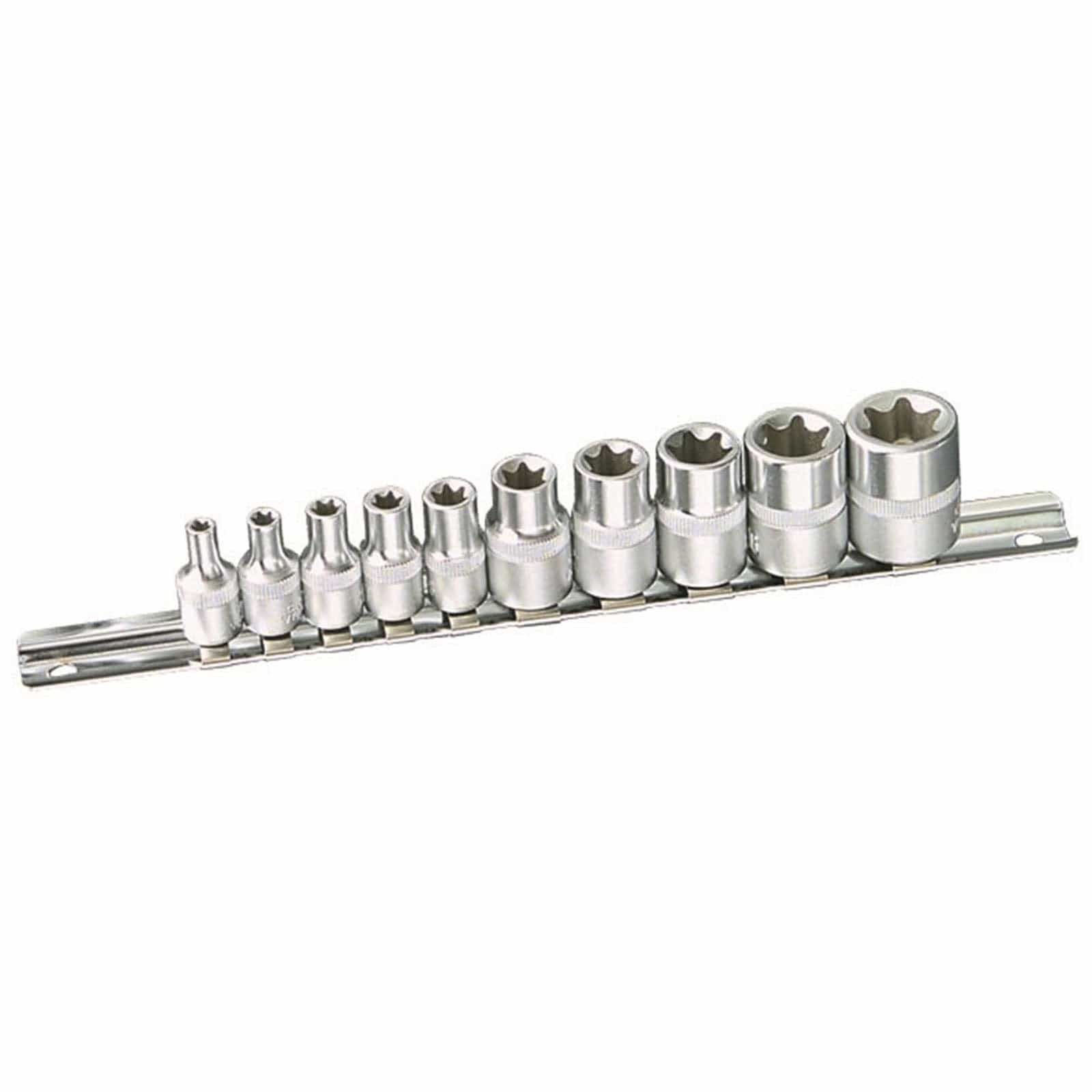 E-TORX Socket Set 10 Piece 1/4 3/8" Drive - 02093 by Kincrome