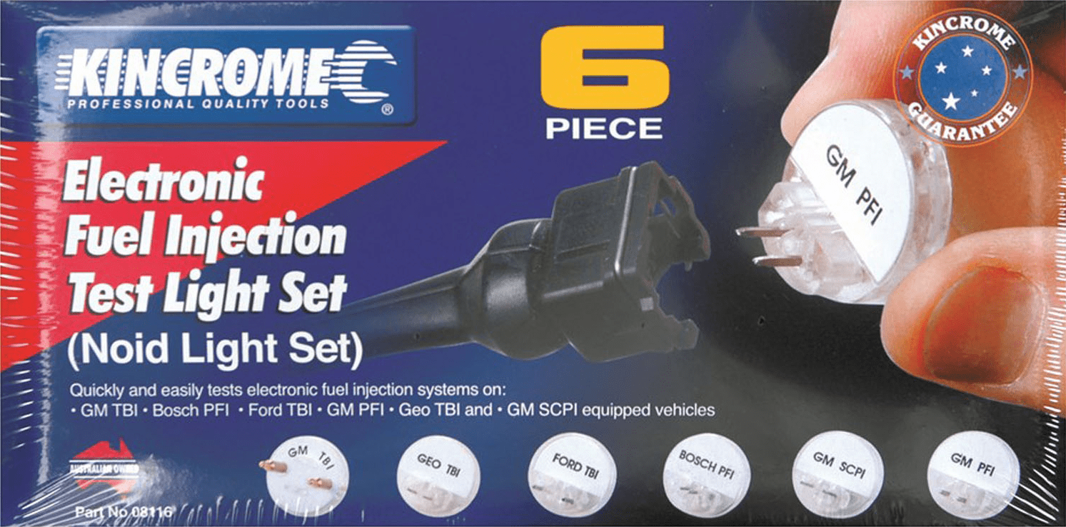 Electronic Fuel Injection Tester Noid Light Set 08116 by Kincrome