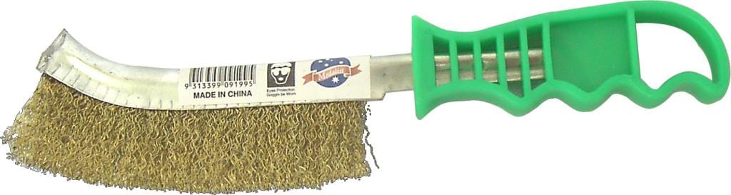 Single Row Brass Wire Brush 09199 by Medalist