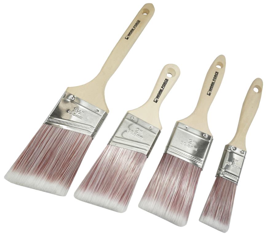 Tapered Synthetic Bristle Paint Brush 4Pce Set 09318 by Medalist
