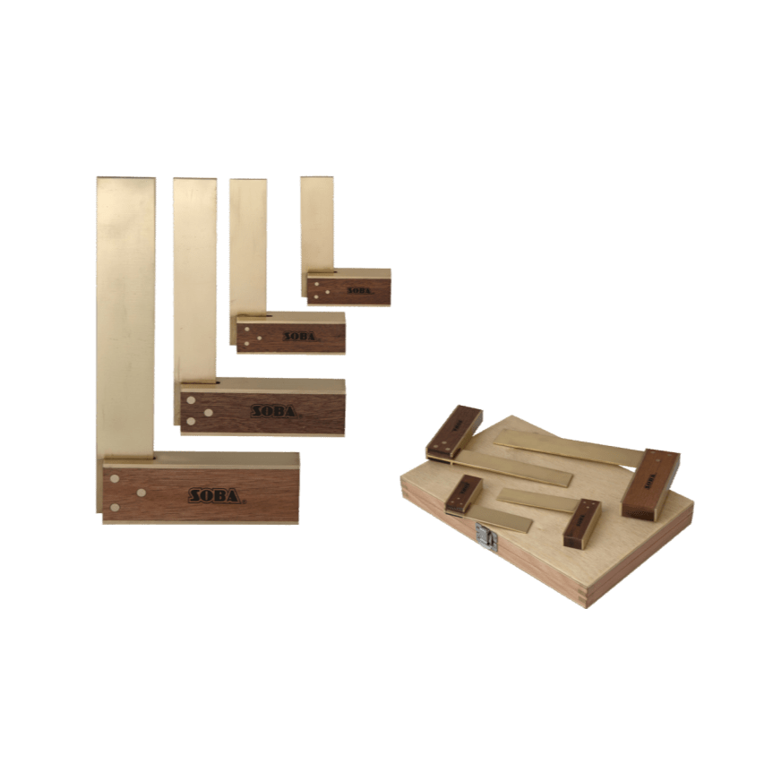 Soba 4Pce Set of Carpenters Squares with Brass 291250