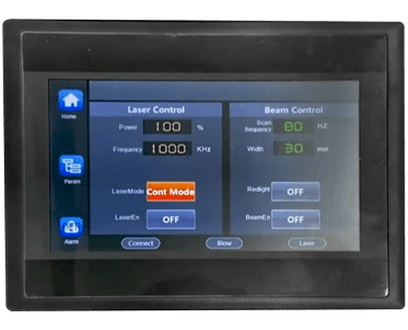 Au3tech Controller Laser welding machine support a variety of different swing types, automatic wire feeding and other functions.  The system is easy to operate and can display real-time input and output IO status, alarm information and motion status.  The process parameter library is stored in the laser cleaning and welding machine. Each mode corresponds to different parameter settings. After saving, you can directly select the corresponding mode next time without setting the parameters again.