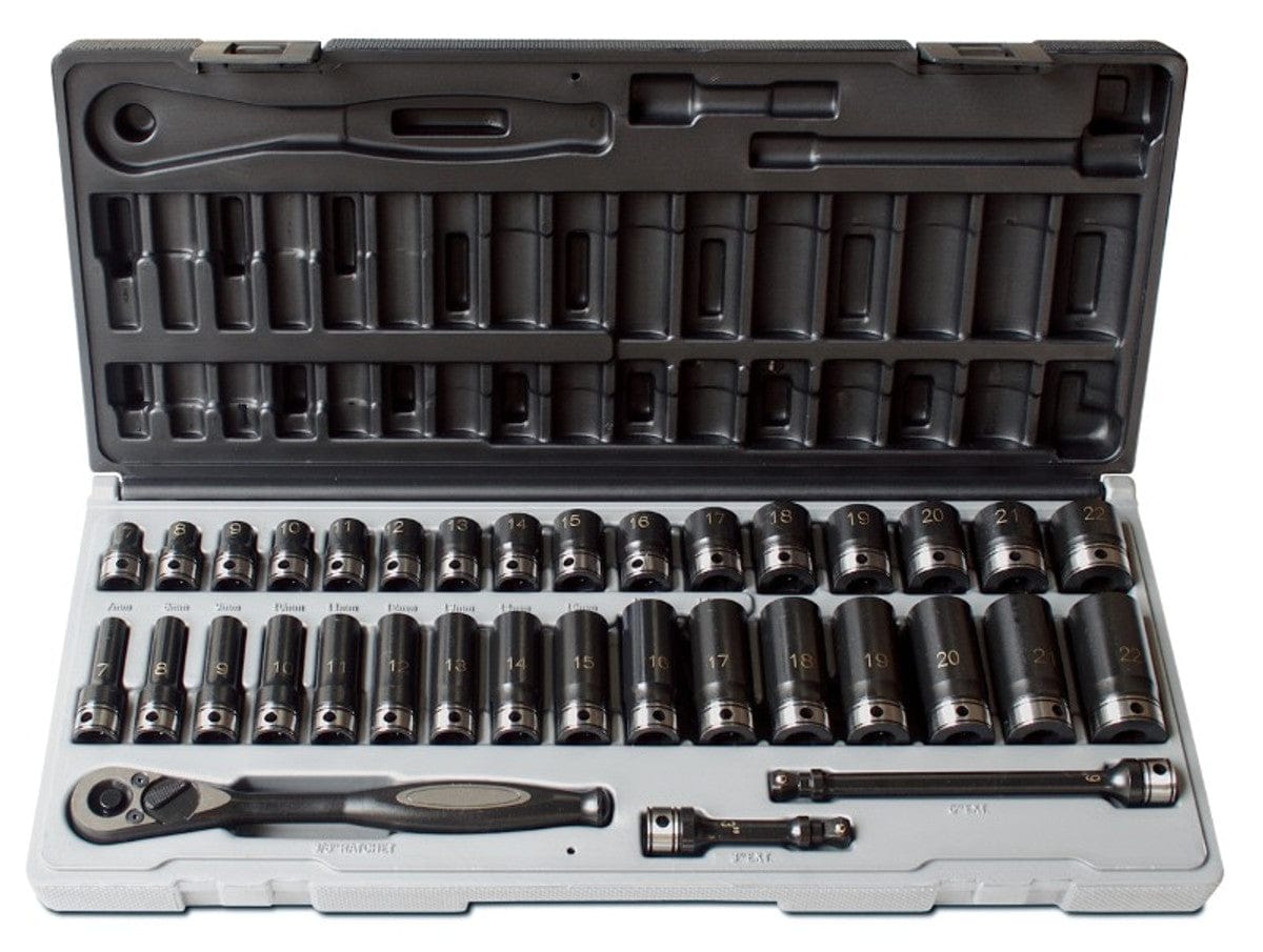 Action 35Pce 3/8" Drive 6 Point Impact/Standard Socket Set 10143501