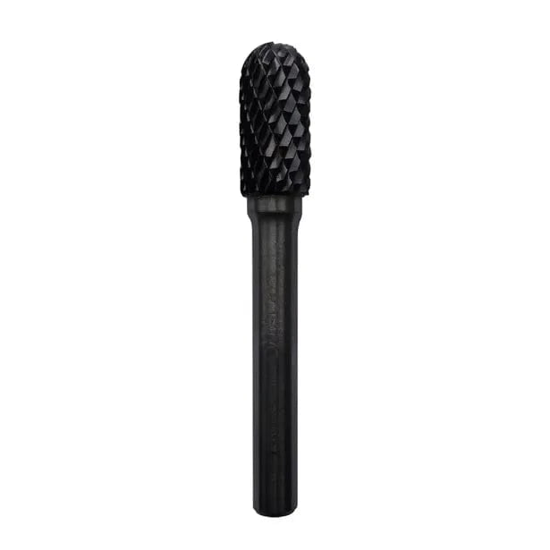 1/4" Shank Ball-Nosed Cylinder Carbide Burr TI-AIN by Josco