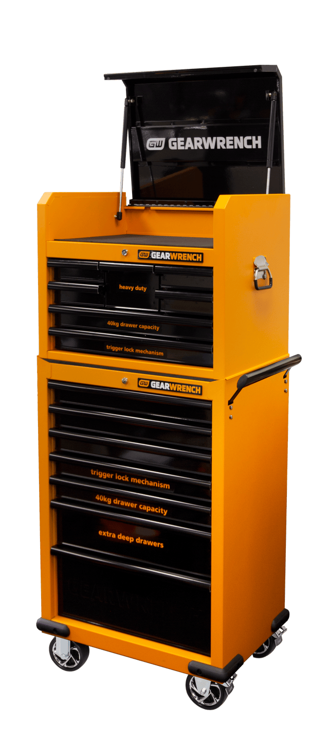 GEARWRENCH 234Pce Combination Game Changer Tool Kit + Molten ORANGE Tool Chest & Trolley 11111