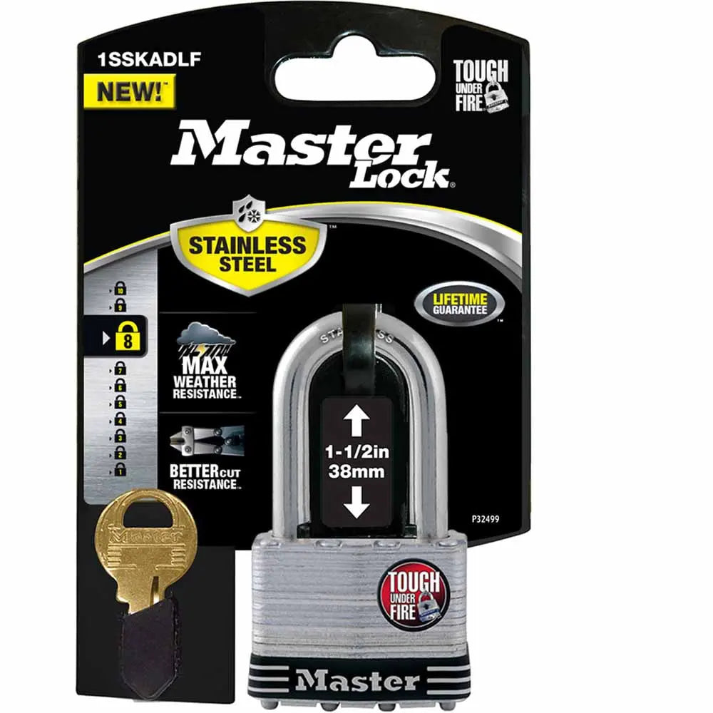 Master Lock 44mm Laminated Stainless Steel Padlock 1SSDLFAU