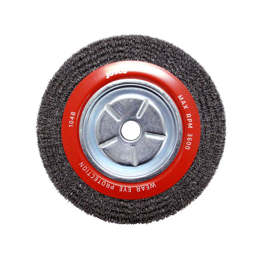 250mm Crimped Wheel Brush Steel Wire - 104B by Josco