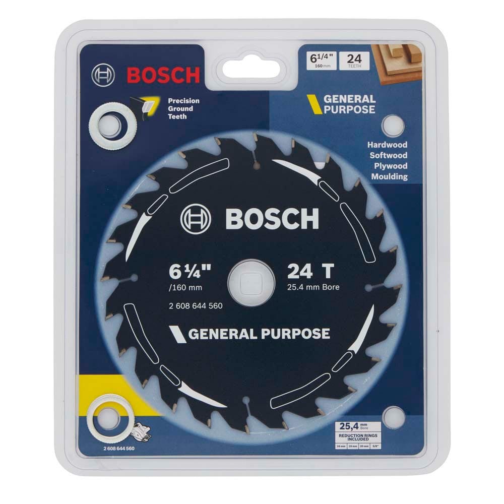 Bosch 160mm x 25.4mm x 24T TCT Circular Saw Blade For Wood Cutting 2608644560