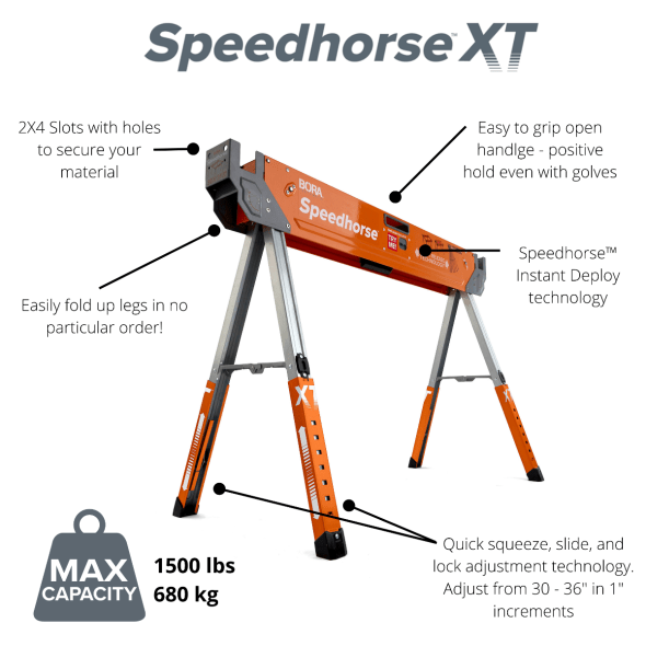 BORA Adjustable Speedhorse XT Saw Horse