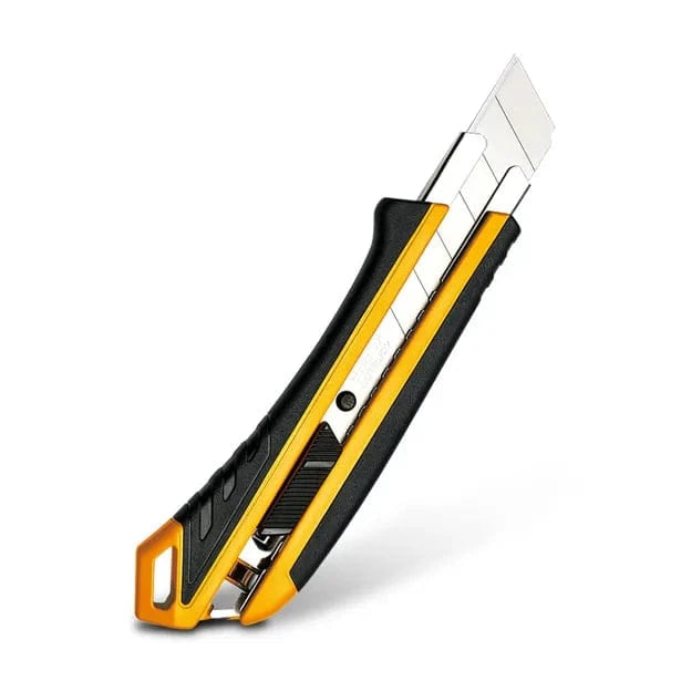 25mm Retractable Plastic & Rubber Handle Snap Knife - HRGA7 by Komelon