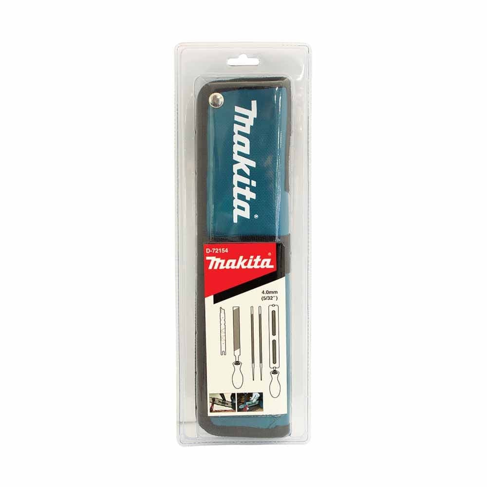 Makita 4.0mm (5/32") Chainsaw File Sharpening Rollup Kit - D-72154