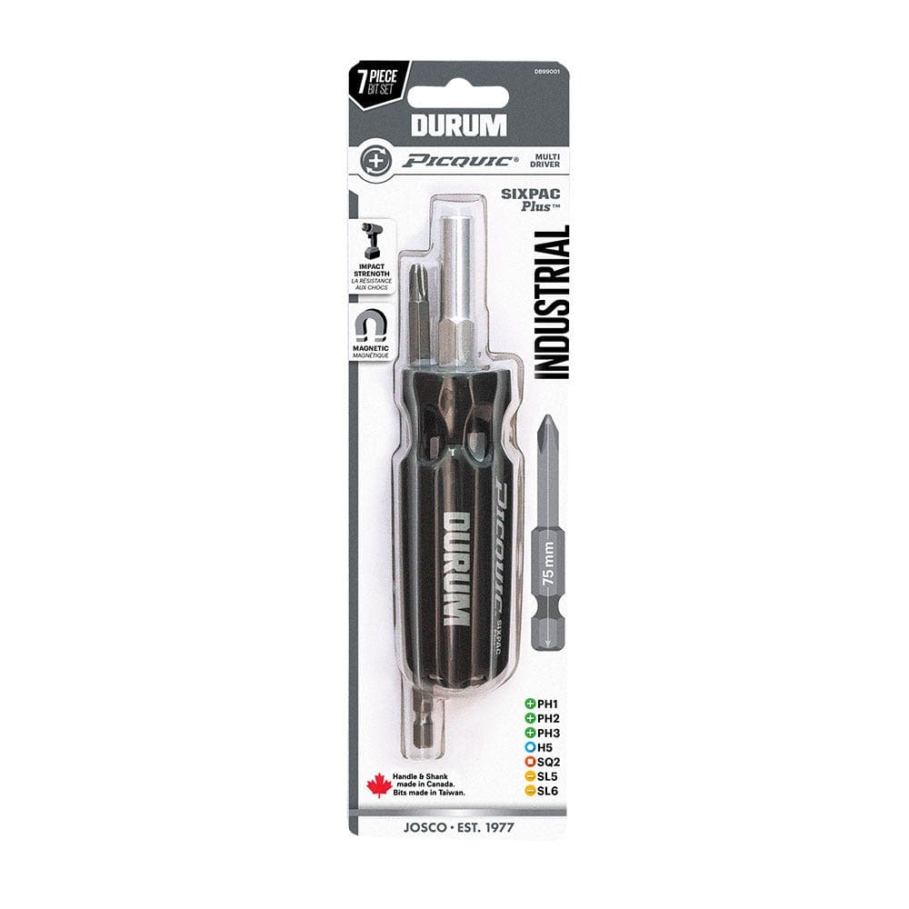 Screwdriver Multi Bit 75mm Sixpac Plus, 7Pce - DB99001 by Durum