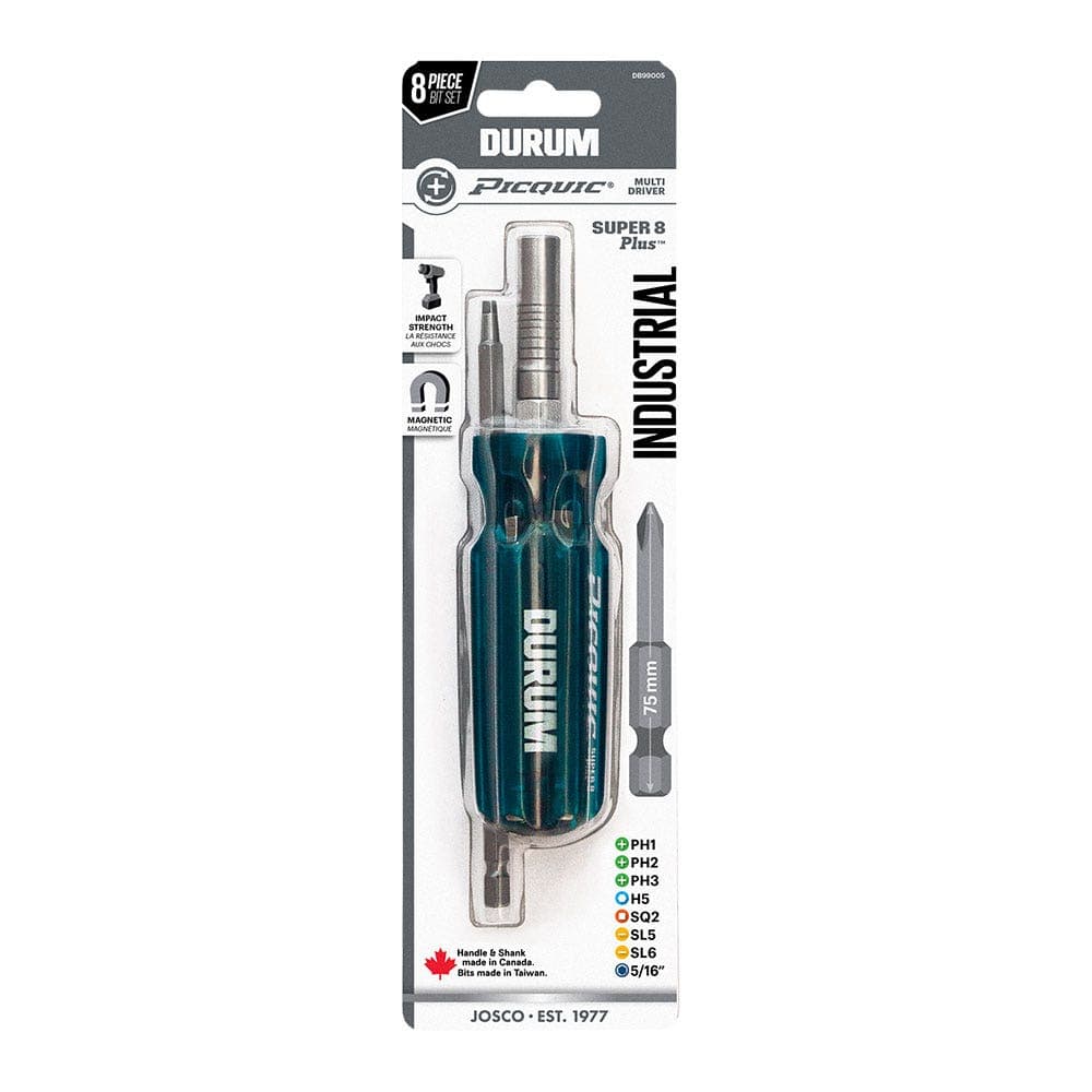 75mm Super 8 Nutdriver Combo Multi-Bit Screwdriver, 8Pce - DB99005 by Durum