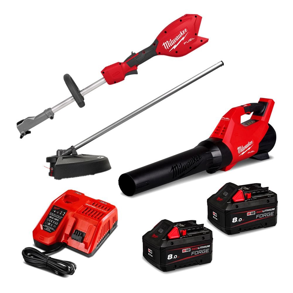 Milwaukee 3Pce 18V 8.0Ah REDLITHIUM Cordless Brushless FORGE Outdoor Combo Kit M18FPP3OPB802F