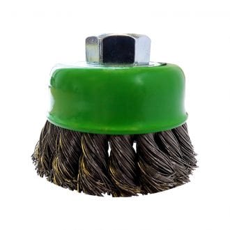 75mm Stainless Steel Multi-Thread Cup Brush – 0.35mm Wire 166MSS by Josco / Brumby