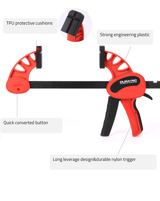 180Kg x 90mm Ultra Heavy Duty Bar Clamp 858 by Duratec