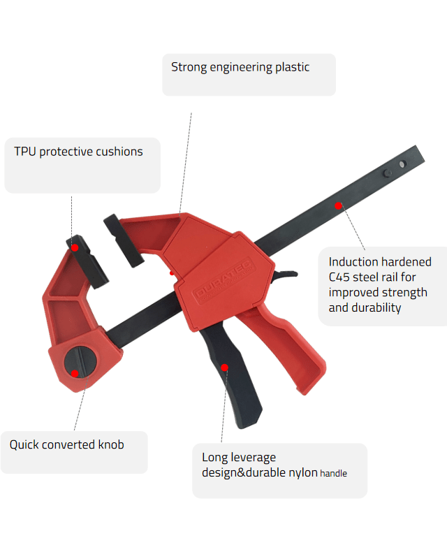 135Kg x 80mm Bar Clamp 660 by Duratec