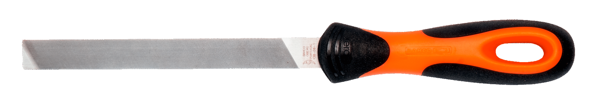 ERGO™ Mill Saw Files with Dual-Component Handle & 1 Round Edge Bastard Cut 300mm - 4-138-12-1-2 by Bahco