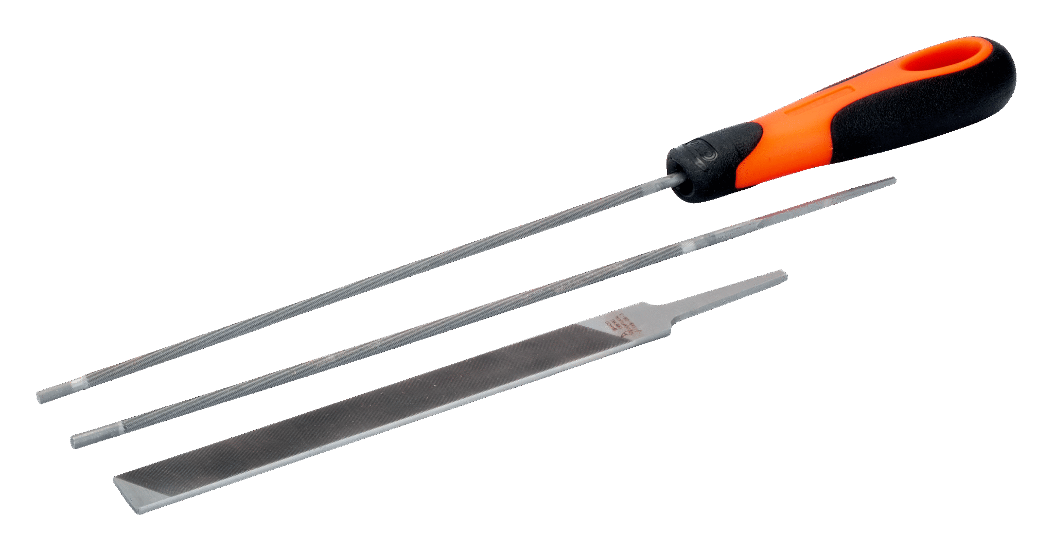 Bahco ERGO™ Chainsaw File Set 7/32" 3Pce with Two Component Handle 168-COMBI-5.5