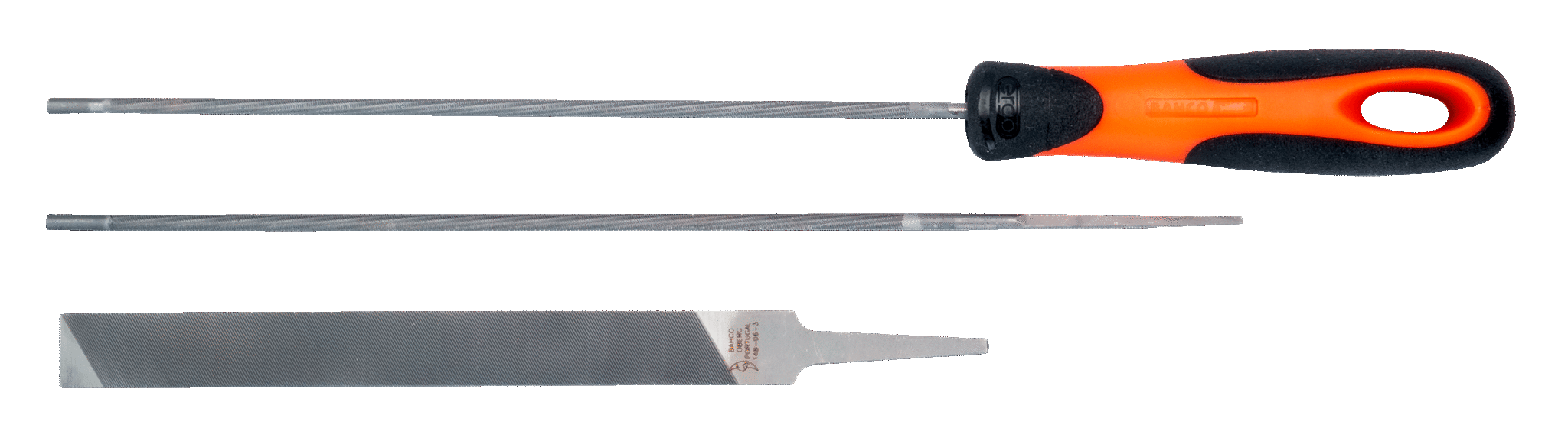 Bahco ERGO™ Chainsaw File Set 5/32" 3Pce with Two Component Handle 168-COMBI-4.0