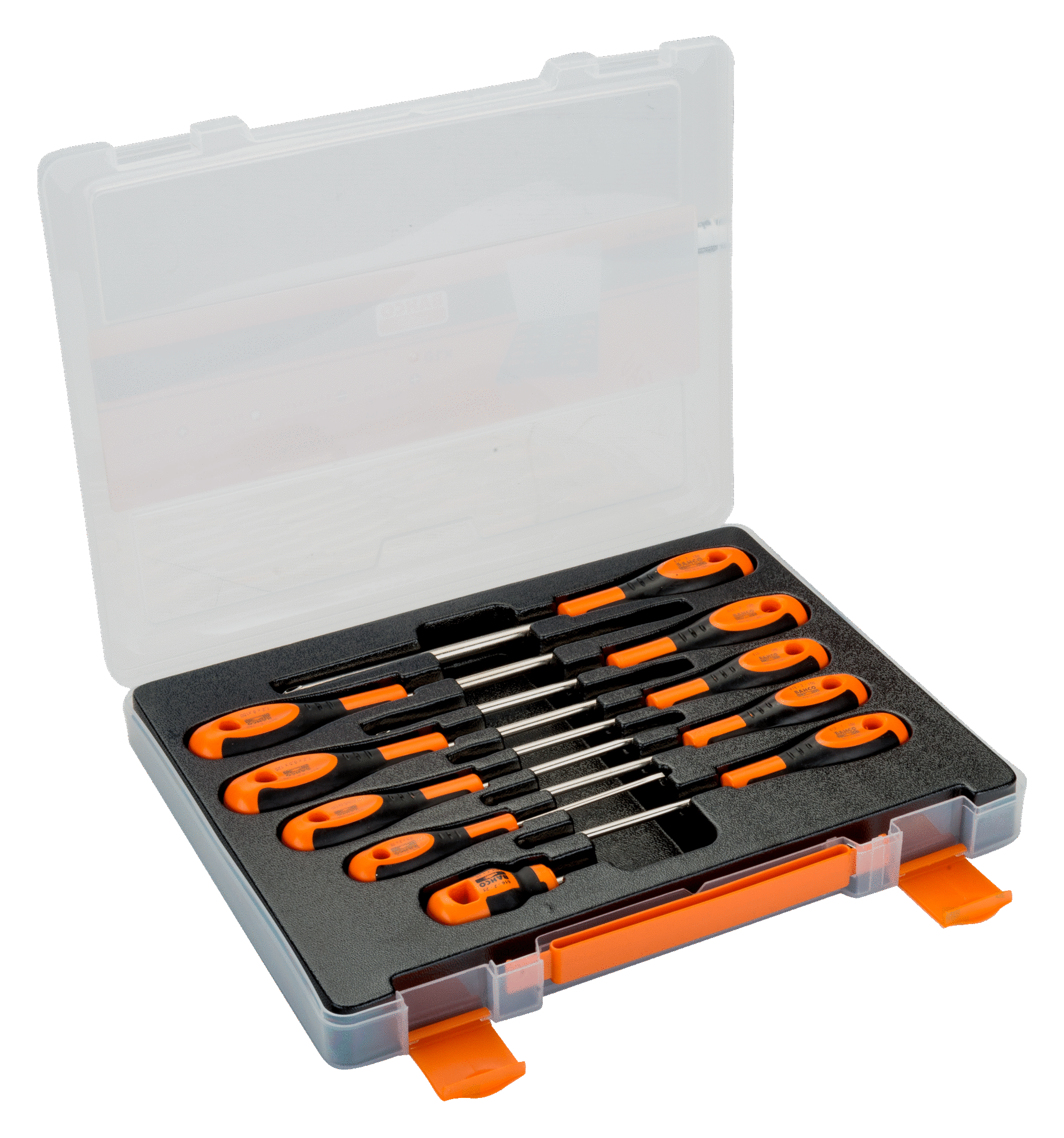 Slotted/Phillips/Robertson Screwdriver Set with Rubber Grip 10 Pcs - 605-10-PC-AU by Bahco