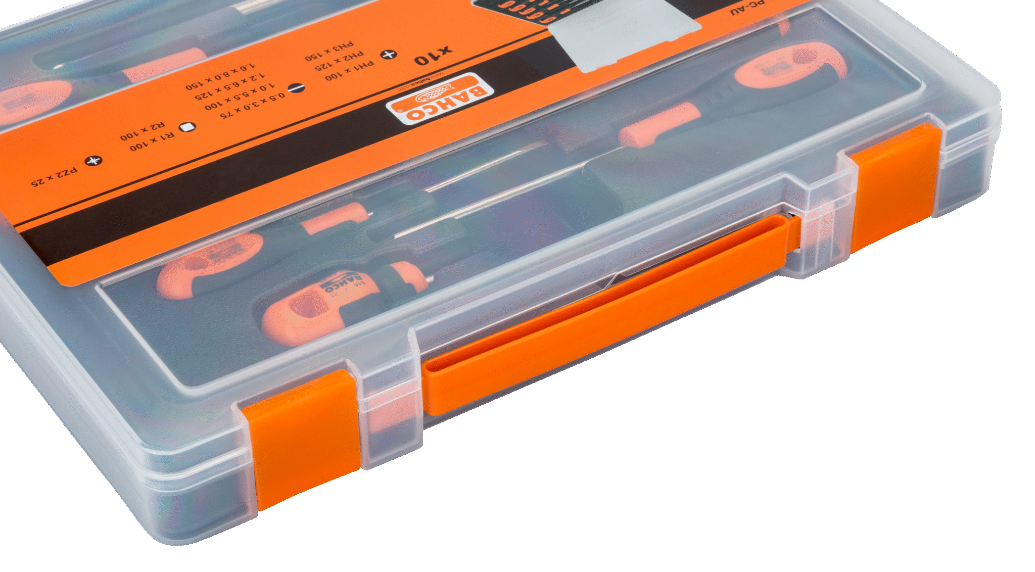 Slotted/Phillips/Robertson Screwdriver Set with Rubber Grip 10 Pcs - 605-10-PC-AU by Bahco