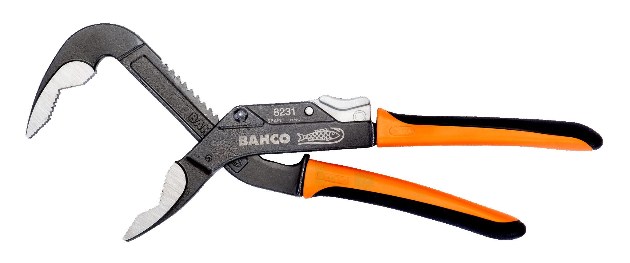 Bahco ERGO™ Extra Wide Jaw Slip Joint Water Pump Pliers with Dual-Component Handles and Phosphate finish 8231