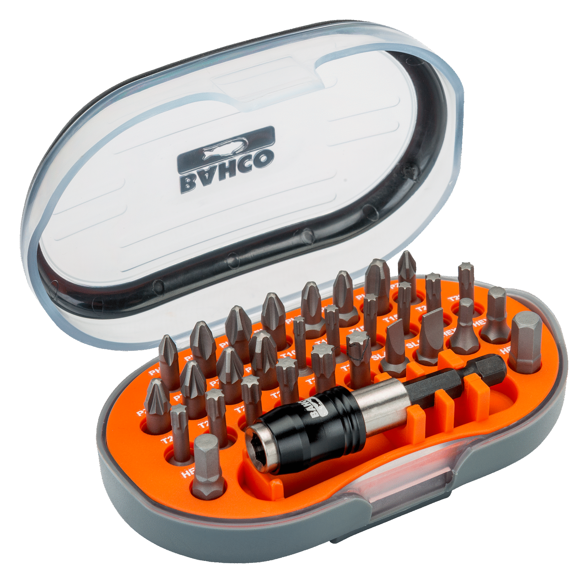 1/4" Torsion Bit Set for Slotted/Phillips/Pozidriv/TORXĀ®/Hex head screws 31 Pcs - 60T/31 by Bahco