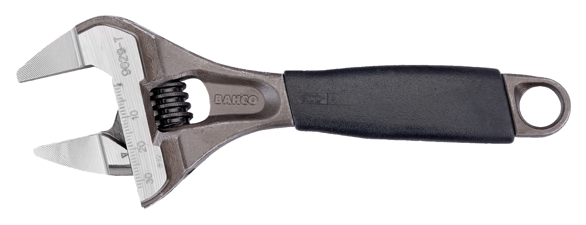 ERGO™ Central Nut Wide Opening Thin Jaw Adjustable Wrenches with Rubber Handle - 9031-T by Bahco
