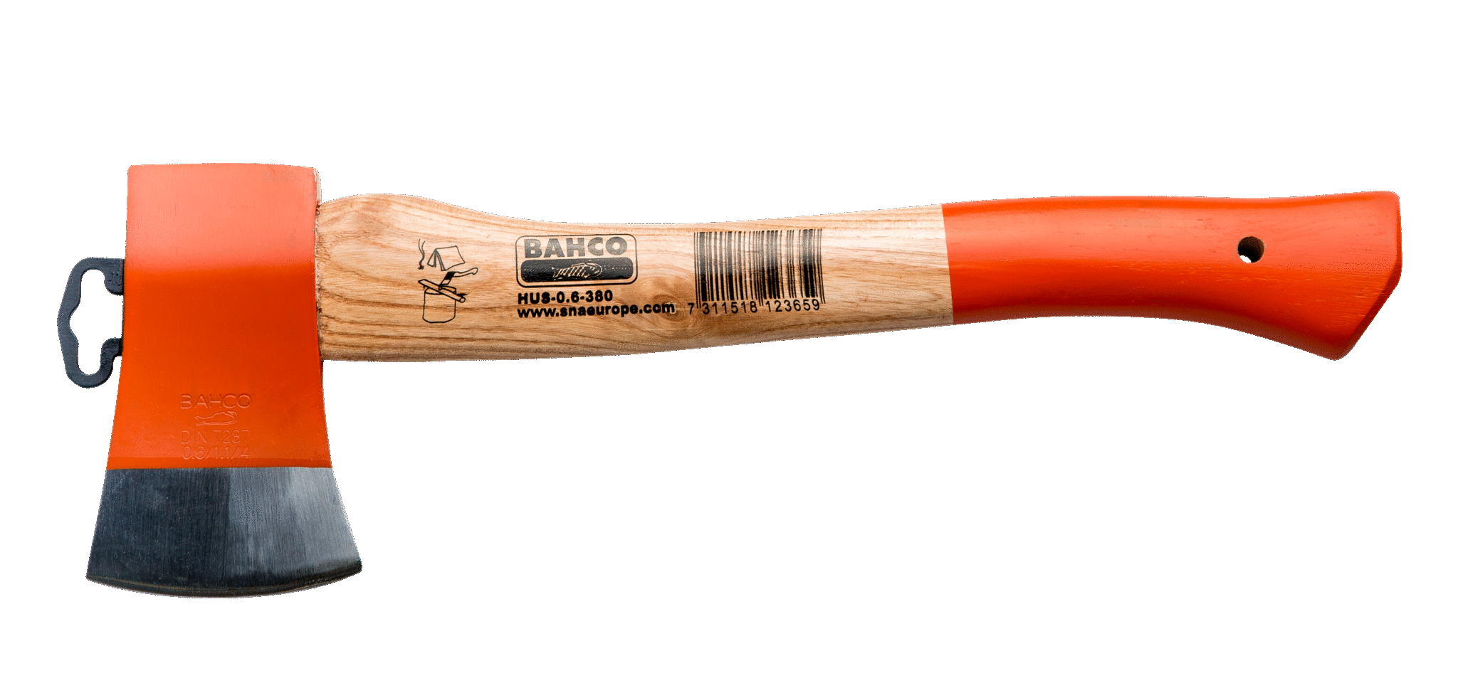 Camping Axes with Curved Ash Wood Handle & Yankee Pattern 380mm HUS-0.6-380 by Bahco