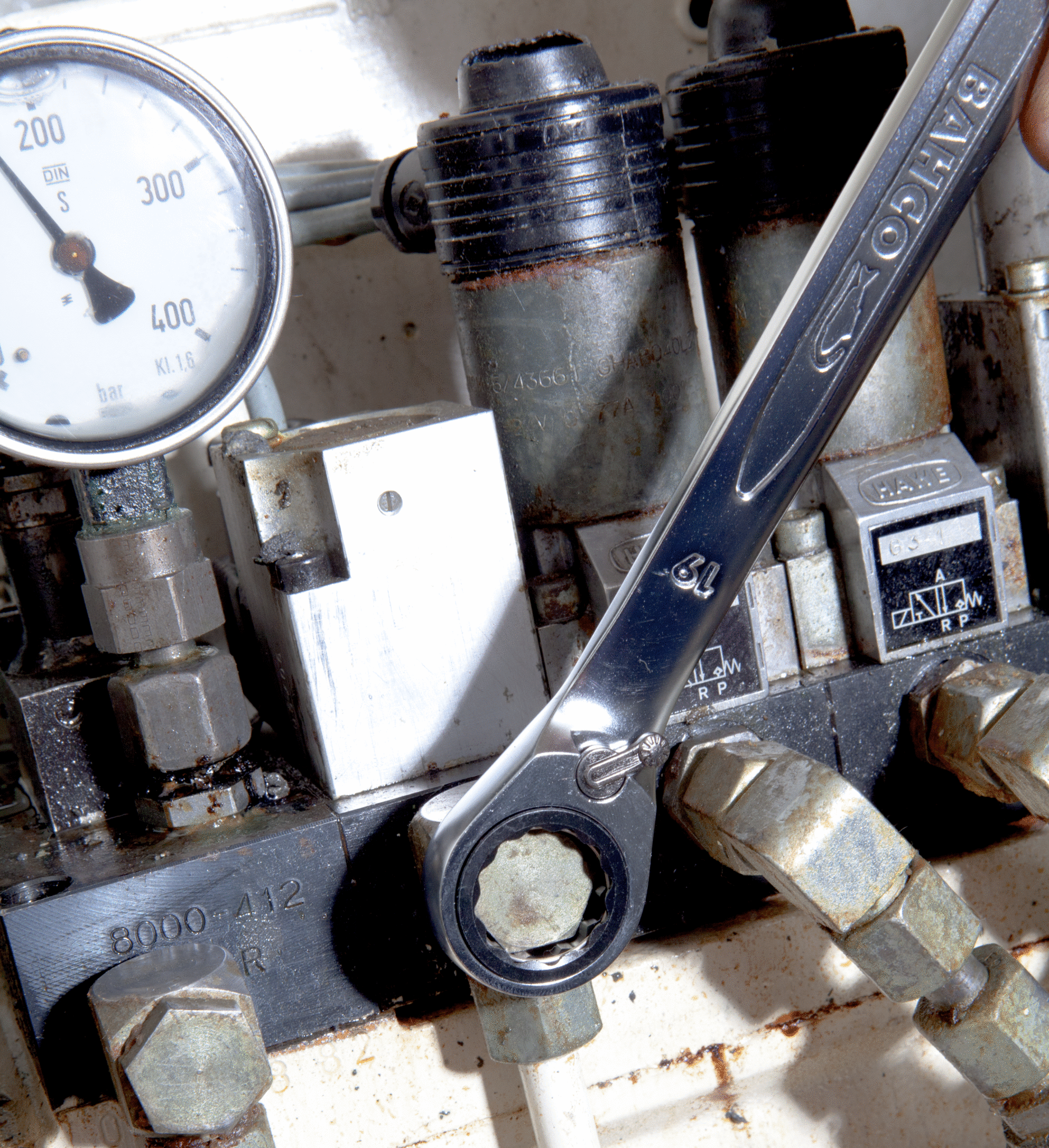 Metric Combination Ratcheting Wrench Set, 12 Pcs/Plastic Holder - 1RM/SH12 by Bahco