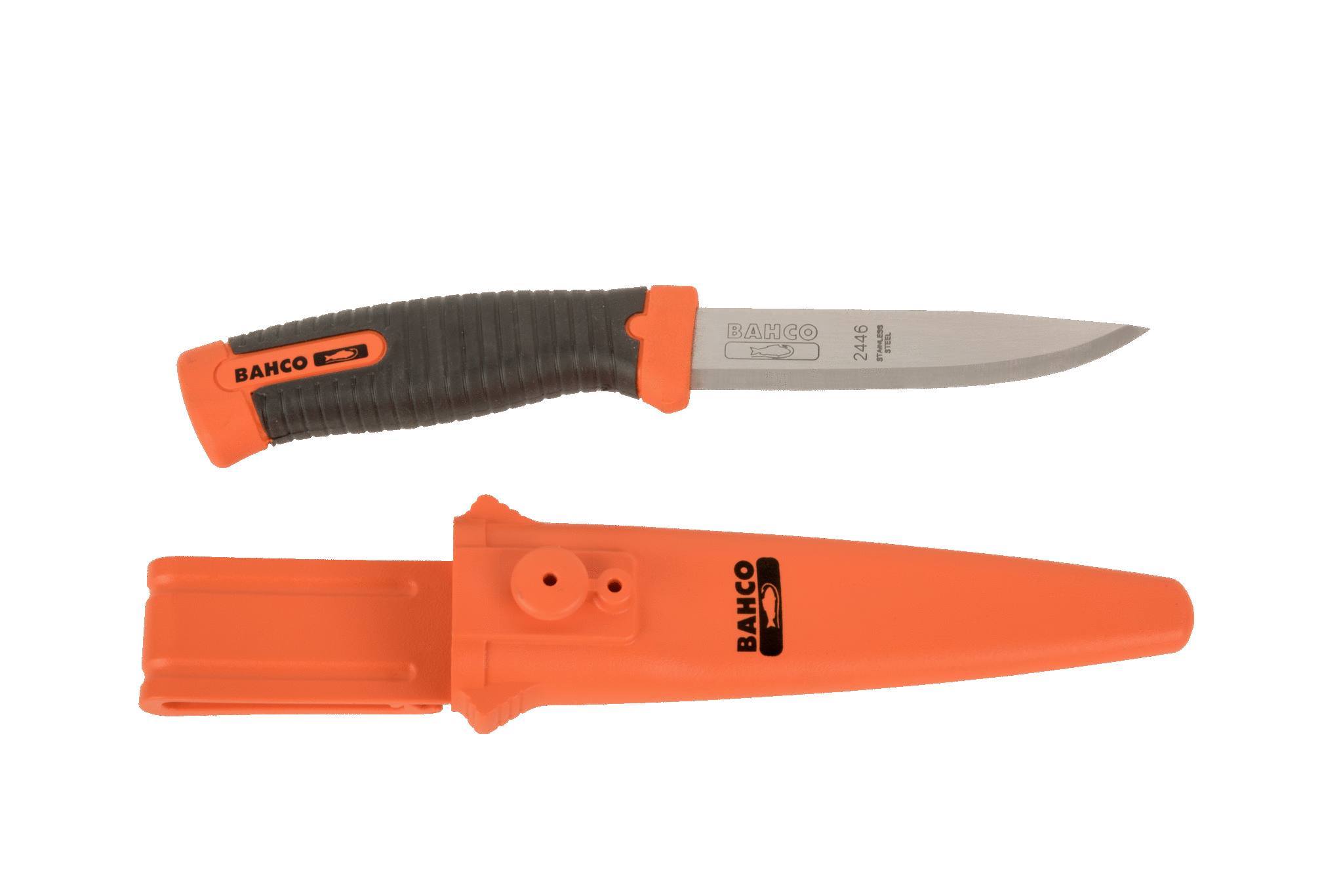 Bahco Multipurpose Tradesman Knives with Dual-Component Handle and Double Button Holster 2446