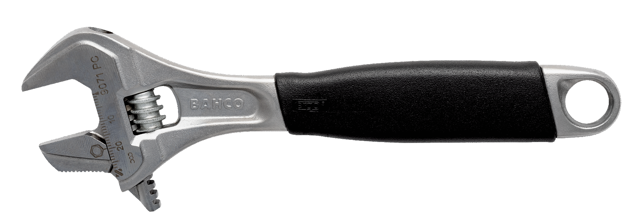ERGO⢠Rubber Handle Central Nut Adjustable Wrenches, with reversible jaw - 9072-PC by Bahco