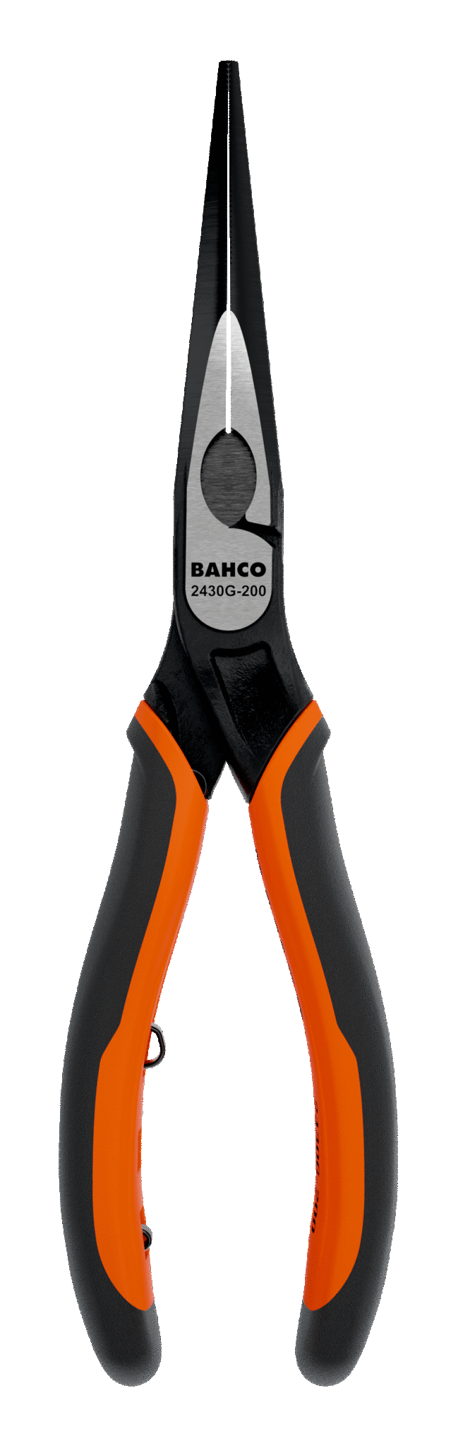ERGO™ Long Snipe Nose Pliers with Self-Opening Dual-Component Handles and Phosphate Finish - 2430G-200 by Bahco