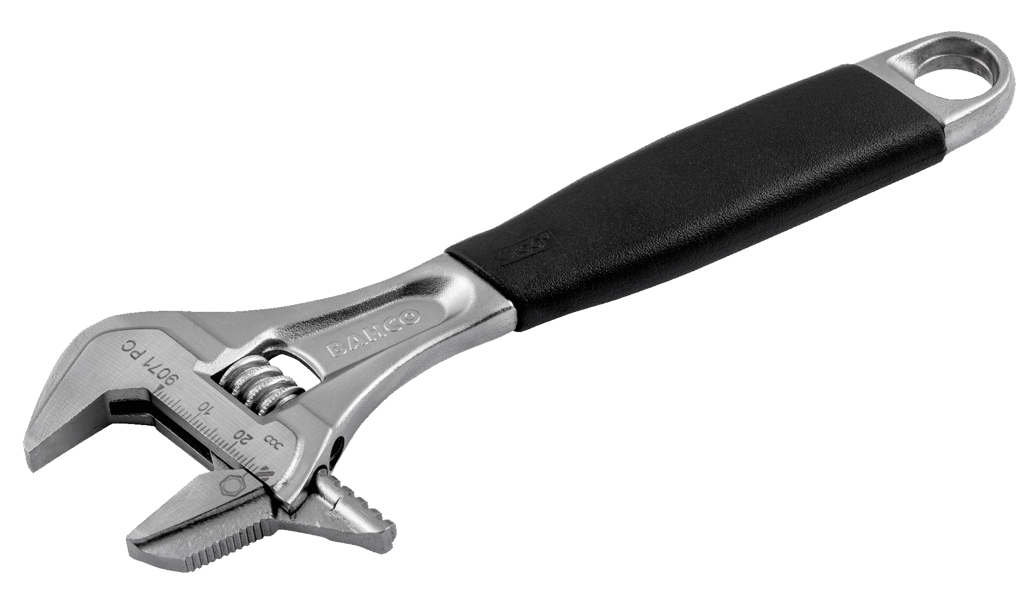 ERGO⢠Rubber Handle Central Nut Adjustable Wrenches, with reversible jaw - 9072-PC by Bahco