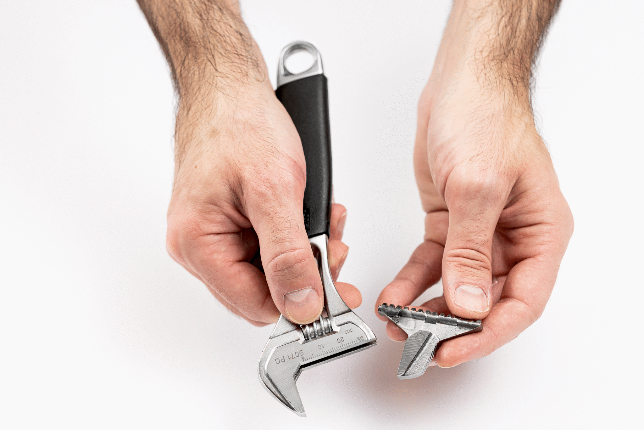 ERGO™ Rubber Handle Central Nut Adjustable Wrenches, with reversible jaw - 9072-PC by Bahco