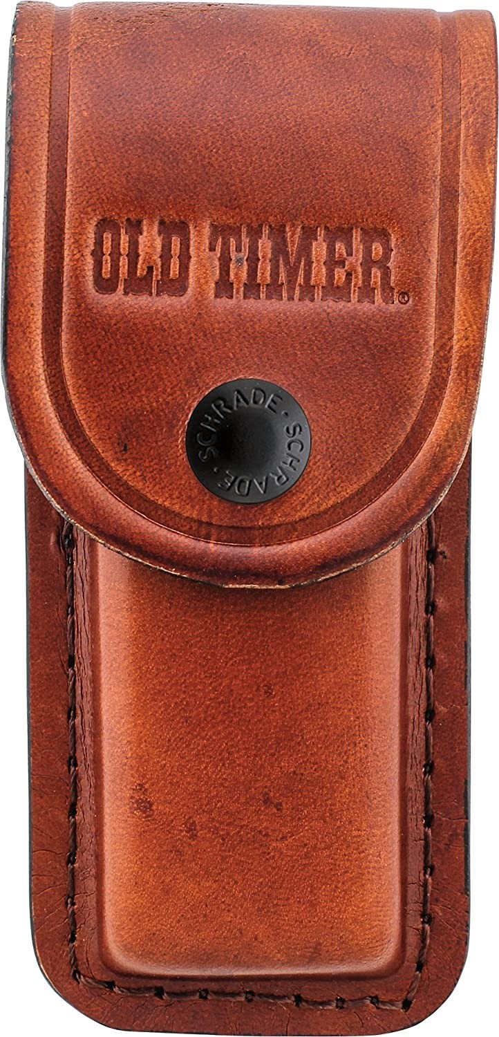 Schrade Old Timer 28OT Mountain Beaver Jr. 6.1in S.S. Traditional Lockback Folding Knife with 2.5in Clip Point Blade and Wood Handle