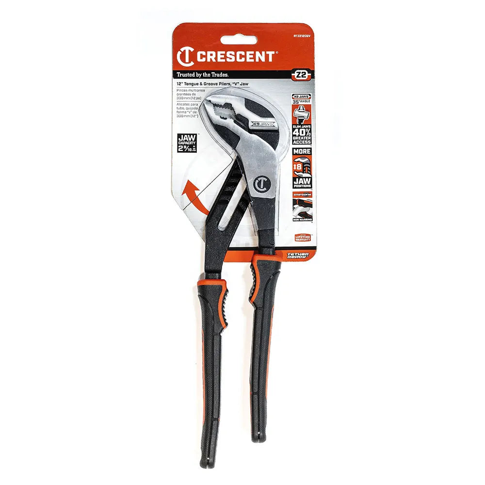 Crescent Z2 K9™ V-Jaw Dual Material Tongue and Groove Pliers