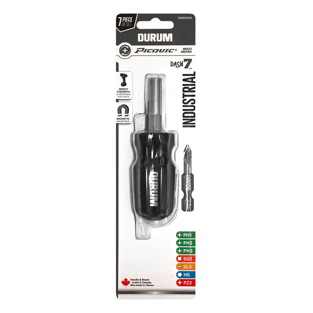 50mm Screwdriver Multi-Bit Set Black, 7Pce - DB99006 by Durum