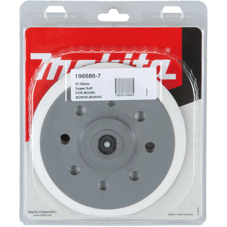 Makita 150mm Super Soft Hook and Loop Sanding Pad 196686-7