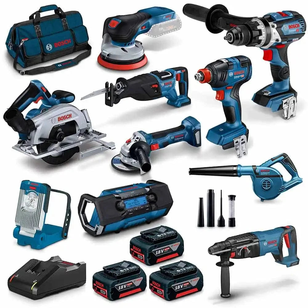 18V Brushless 10Pce 3 x 5.0Ah Combo Kit 0615990N3B by Bosch