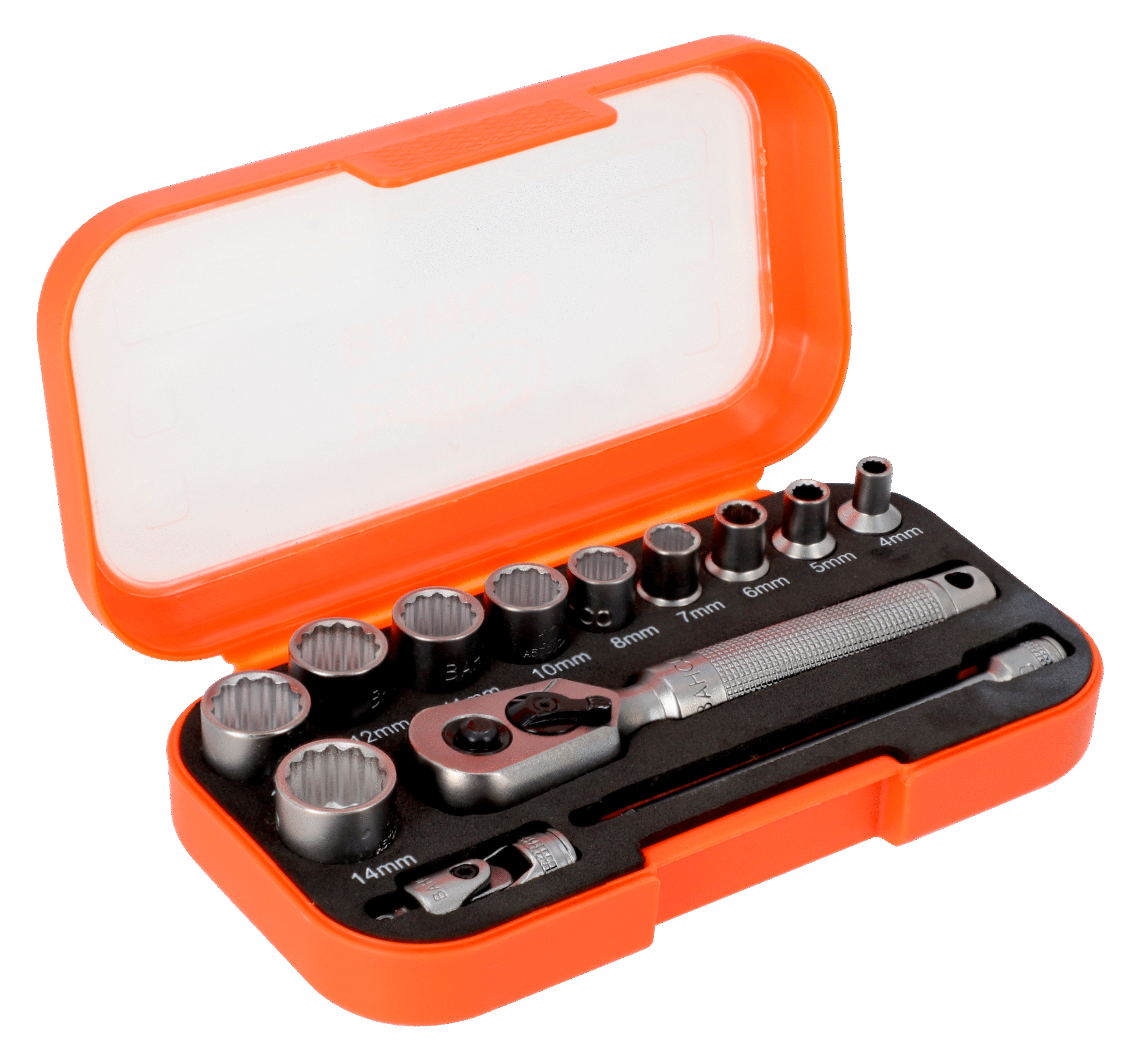 Bahco 1/4" Square Drive Socket Set with Metric Bi-Hex Profile SBS13MC10.5
