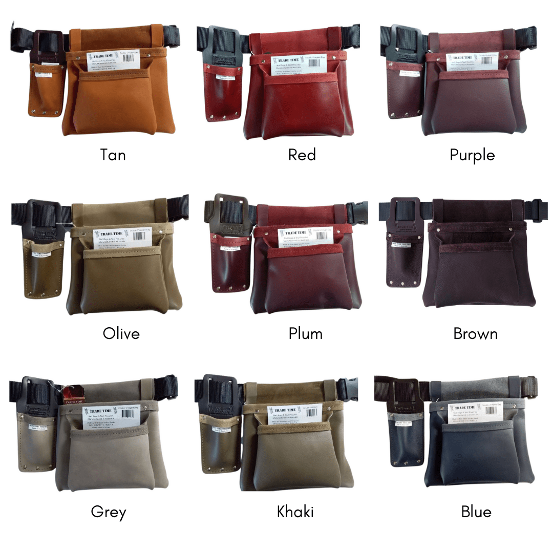 Tool Bag Gardening Vineyard Double Pouch Leather