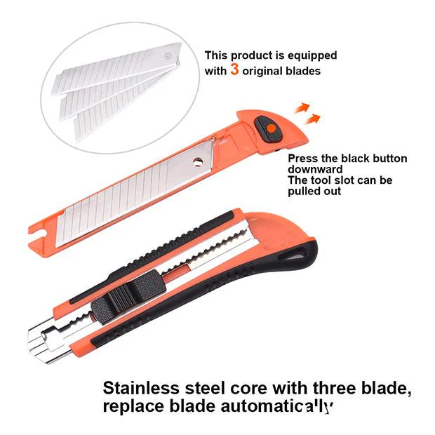 Harden Classic 18mm Snap-Off Blade Utility Knife With 3x Blades 570312