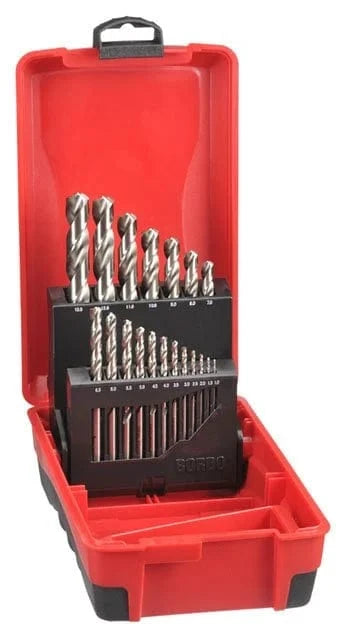 19 Pce, 1-13mm Delta Point Bright Finish HSS Drill Set - 2015-M5 by Bordo
